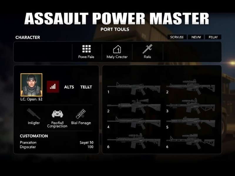 Assault Power Master Advanced Weapon Modification System Assault Power Master Weapon Customization Interface