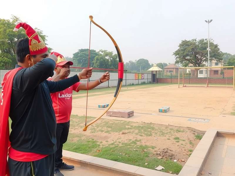 Archery Cricket Wizard India Match in Progress Archery Cricket Wizard India gameplay demonstration