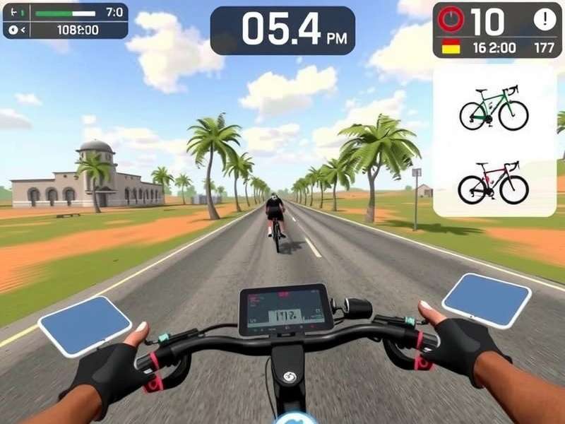 Bharat Cycling Legend - Indian Landscape Cycling Bharat Cycling Legend gameplay showing cyclist on Indian road