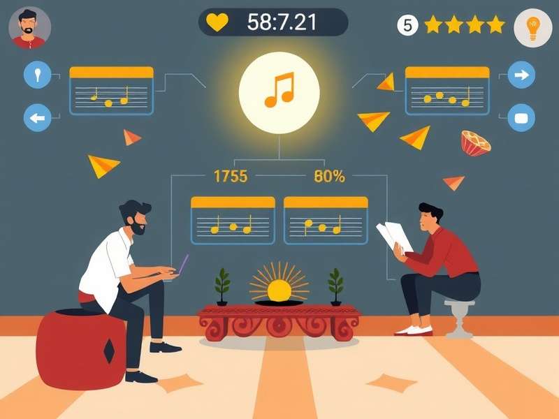 Swara Sprint Gameplay Interface Swara Sprint gameplay screenshot showing musical notes interface