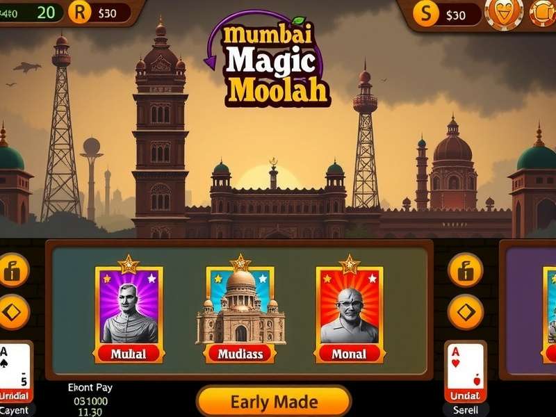 Mumbai Magic Moolah gameplay interface Screenshot showing Mumbai Magic Moolah gameplay interface