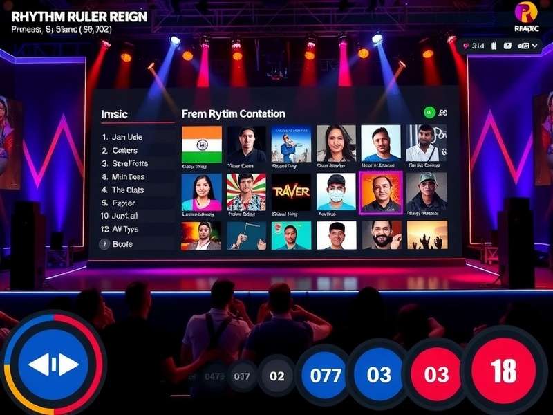 Rhythm Ruler Reign Gameplay Interface Rhythm Ruler Reign gameplay interface showing Indian musical elements