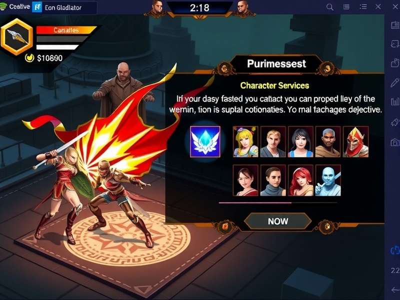 Intense Combat in Eon Gladiator Arena Dominator Eon Gladiator Arena Dominator combat scene with special effects