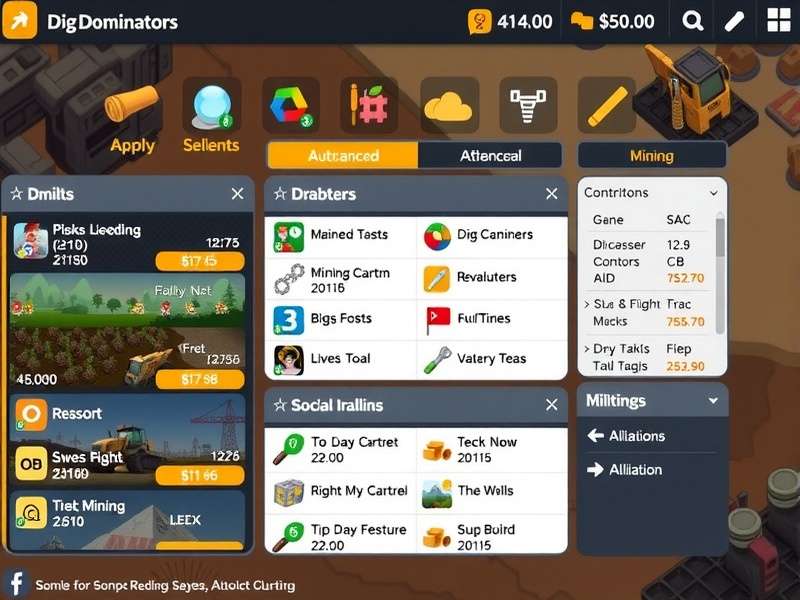 Social Features in Dig Dominators Dig Dominators alliance and social features