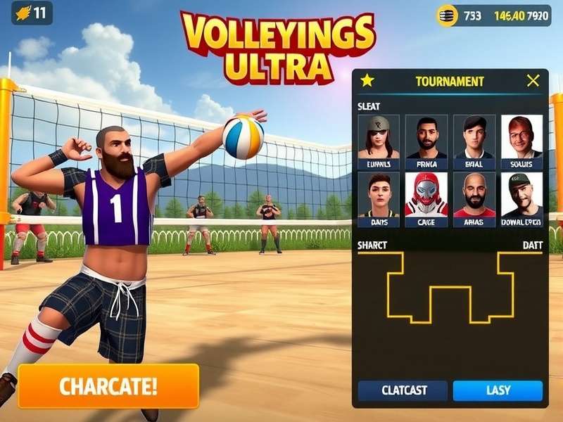 Volley Vikings Ultra Gameplay Volley Vikings Ultra gameplay screenshot showing intense volleyball action