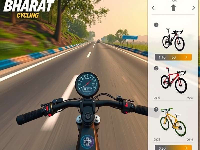 Bharat Cycling Legend Game Interface Bharat Cycling Legend control interface and HUD display