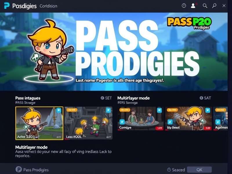 Pass Prodigies Game Interface Pass Prodigies gameplay interface showing character selection and level progression