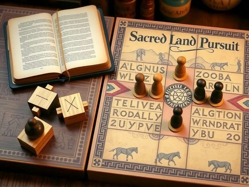 Mid-Game Strategy in Sacred Land Pursuit Detailed view of Sacred Land Pursuit board with pieces in mid-game positions