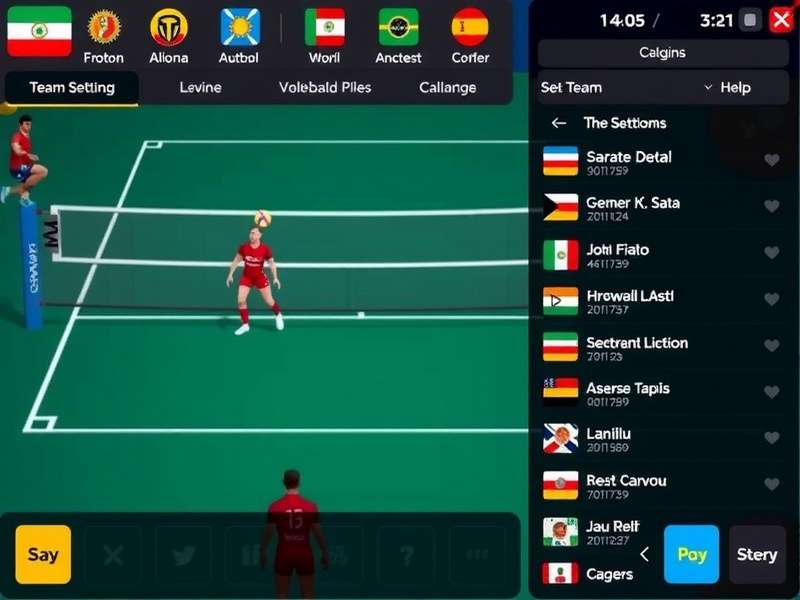 Team Customization in Gujarat Volley Legends Gujarat Volley Legends team customization screen