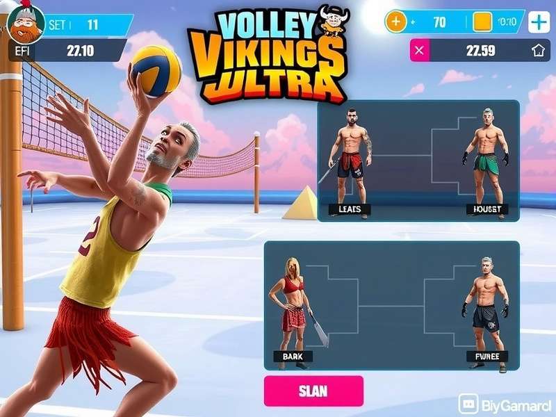 Tournament Mode in Volley Vikings Ultra Volley Vikings Ultra tournament mode showing bracket competition