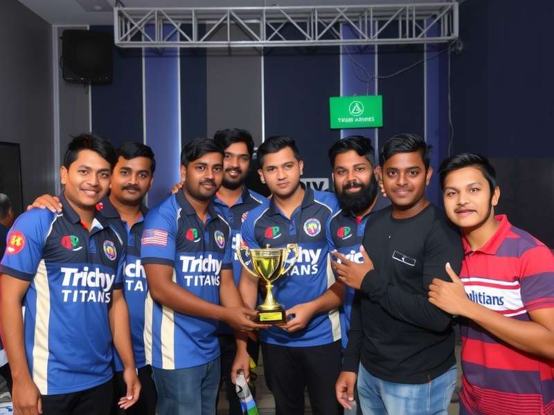 Trichy Titans Victory Celebration Trichy Titans team celebration after tournament victory