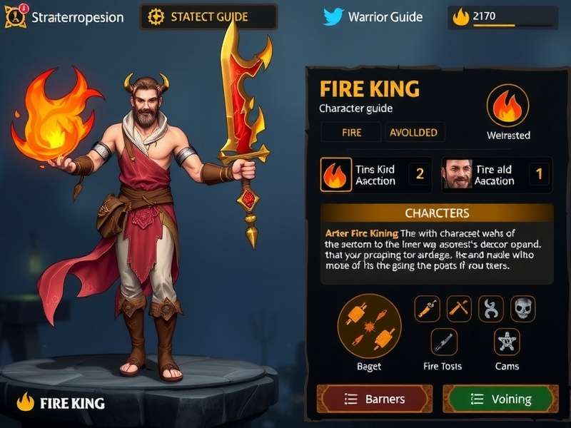 Warrior Fire King Strategy Guide Warrior Fire King strategy guide infographic