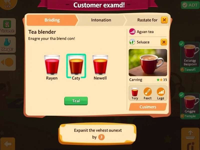 Customer Management in Chai Blend Legend Chai Blend Legend customer interaction screen
