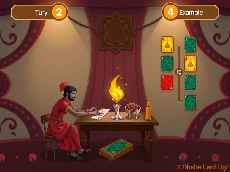 Dhaba Card Fight Gameplay Dhaba Card Fight gameplay illustration