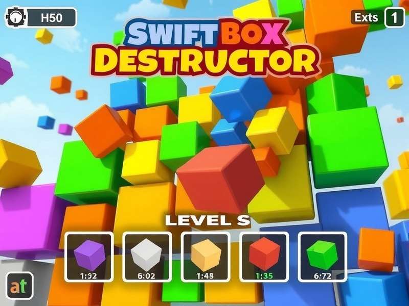Level Progression in Swift Box Destructor Swift Box Destructor level progression interface