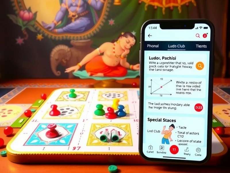 Smartphone displaying popular Ludo Club mobile application interface
