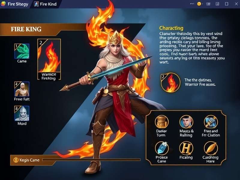 Warrior Fire King Character Selection Warrior Fire King character selection screen