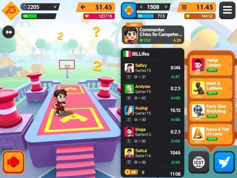 Baga Blitzers Social Gaming Features Baga Blitzers social features and leaderboards