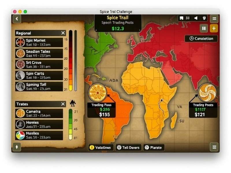 Advanced Trading Strategies Advanced trading strategies visualization in Spice Trail Challenge