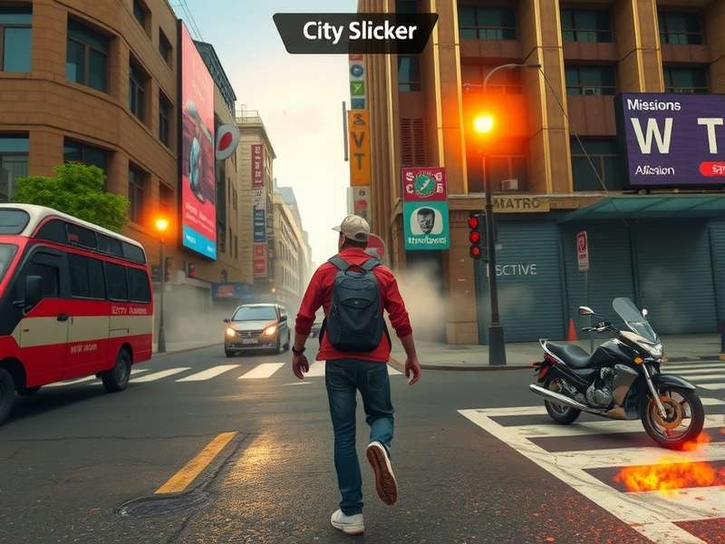 City Slicker Mumbai Mission Interface City Slicker Mumbai character interaction and mission selection screen