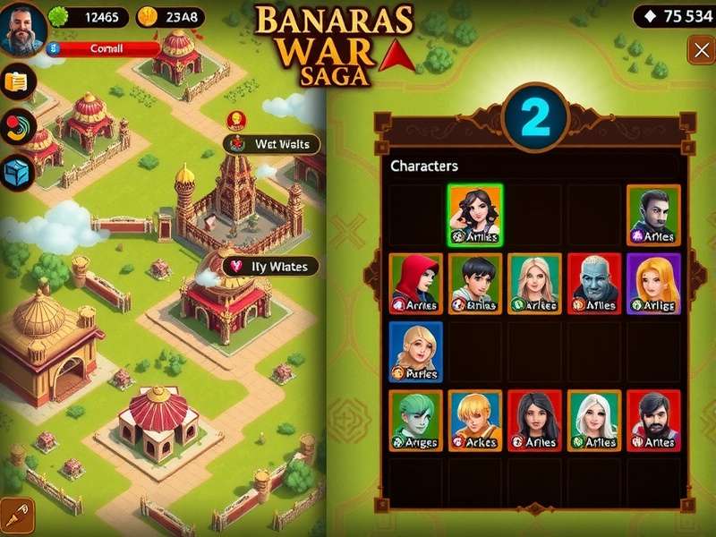 Diverse Character Roster in Banaras War Saga Character selection screen in Banaras War Saga