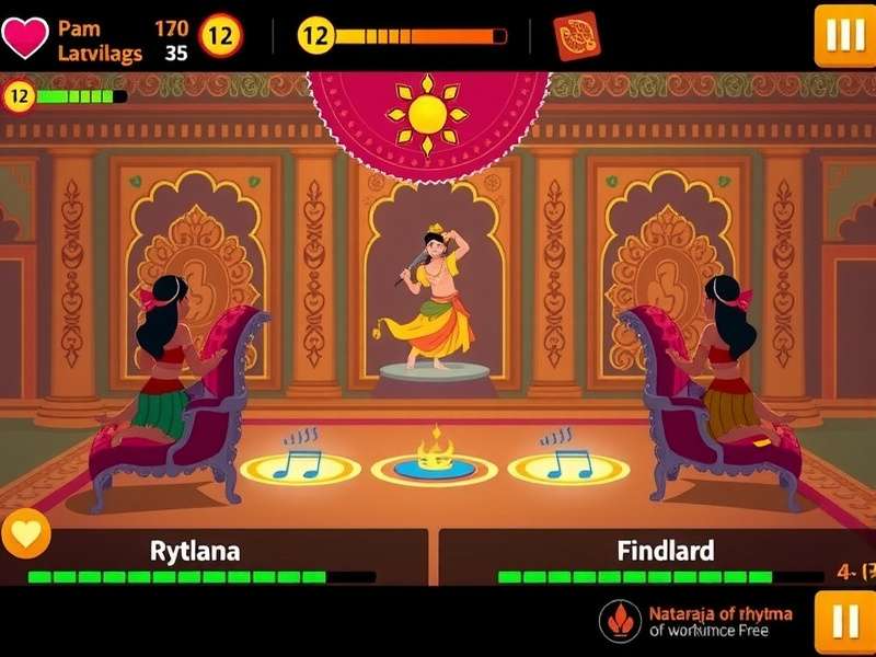 Indian Cultural Elements in the Game Cultural elements in Nataraja S Rhythmic Quest showcasing Indian art forms