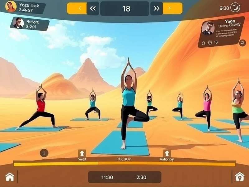 Yoga Turbo Trek Game Interface Yoga Turbo Trek user interface showing pose instructions