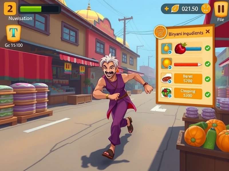 Biryani Sprint Sage - Ingredient collection mechanics Biryani ingredients collection interface in Biryani Sprint Sage