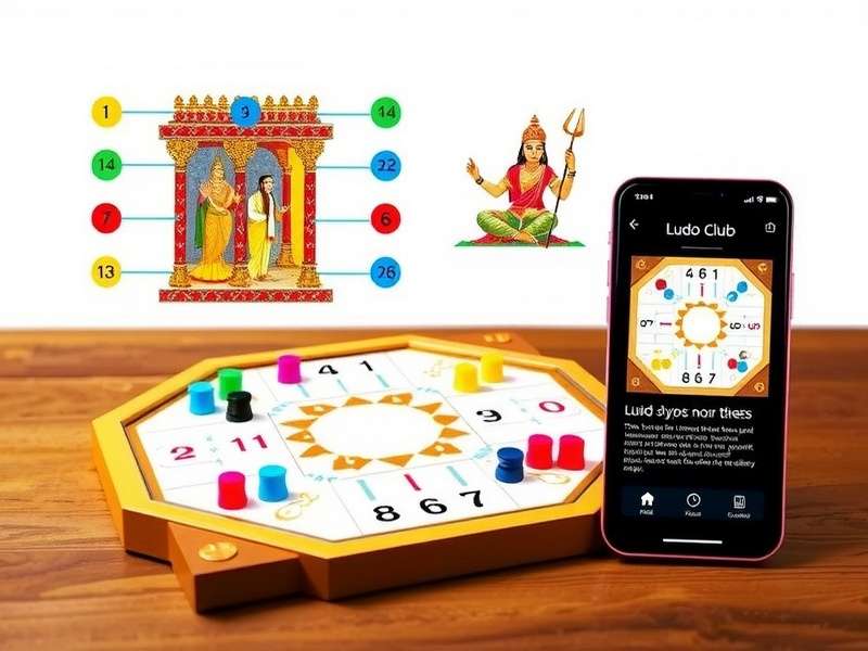 Detailed diagram explaining Ludo Club movement rules and special spaces