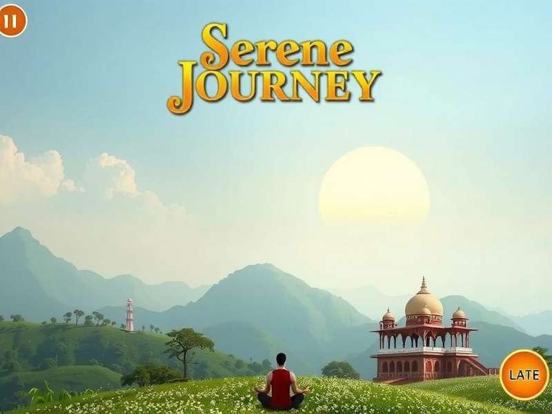 Tranquil landscape from Serene Journey Serene Journey gameplay showing peaceful Indian landscape