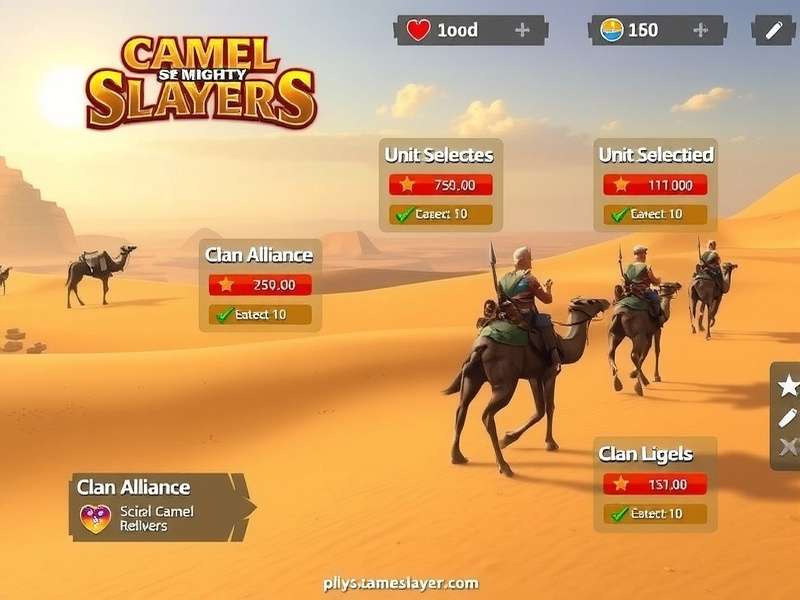 Strategic unit selection in Camel S Mighty Slayers Camel S Mighty Slayers unit selection interface