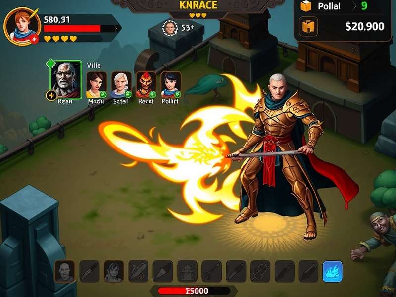 Character Selection in Knight Fantasy Indian Realm Knight Fantasy Indian Realm gameplay screenshot showing character selection
