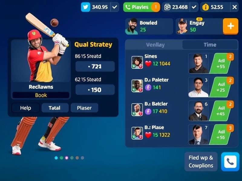 Cricket Clash Royale tournament leaderboard showing top players