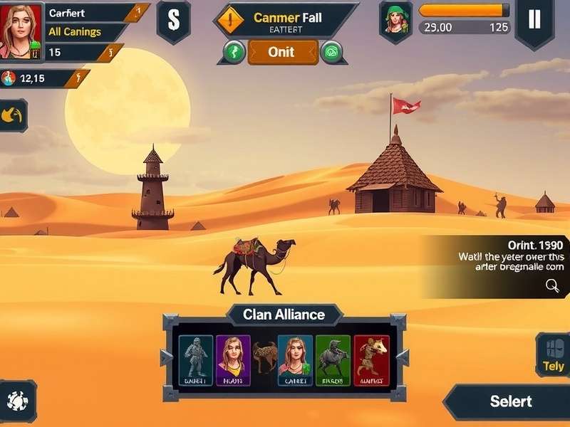 Epic desert battle in Camel S Mighty Slayers Camel S Mighty Slayers desert battlefield scene