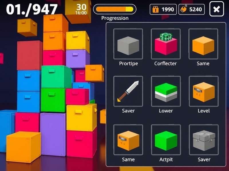 Swift Box Destructor Features Swift Box Destructor feature overview showing different game elements