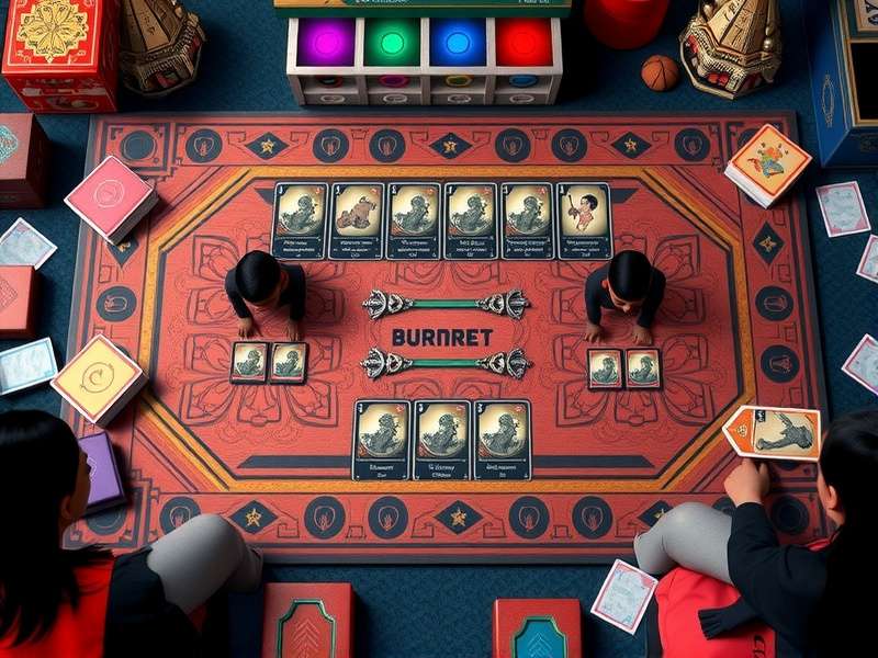 Shakuni S Deceit Game Components Shakuni S Deceit game board and components