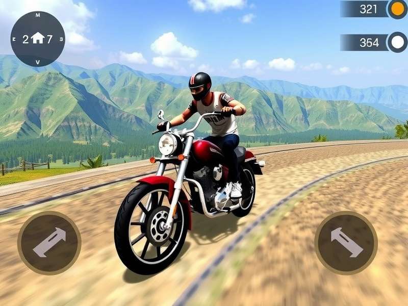 Bharat Biker Champion - Authentic Indian Environments Bharat Biker Champion gameplay showing Indian landscape