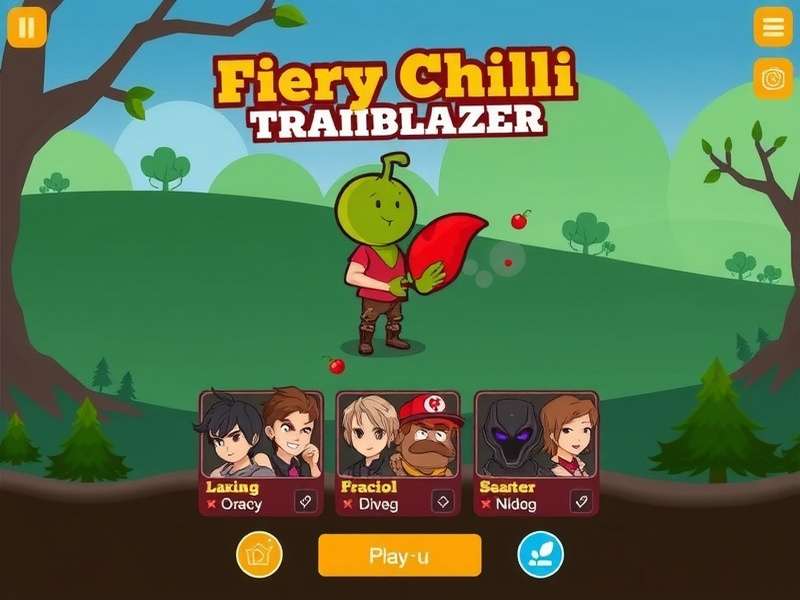 Fiery Chilli Trailblazer Gameplay Fiery Chilli Trailblazer gameplay screenshot showing character collecting chillies