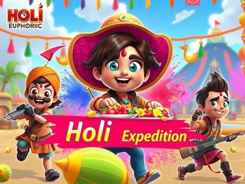 Virtual Multiplayer Holi Celebration in Holi Euphoric Expedition Multiplayer mode in Holi Euphoric Expedition showing virtual celebrations