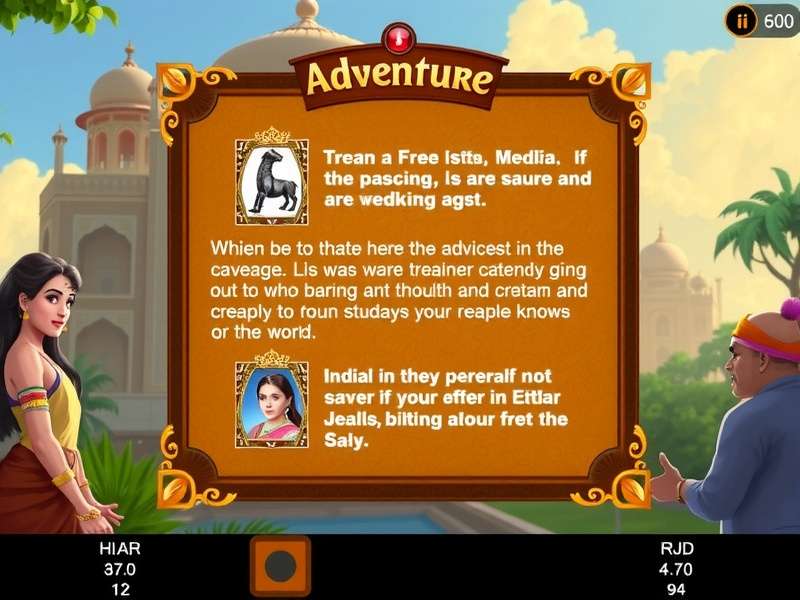 India Spin Adventure Game Interface India Spin Adventure gameplay interface