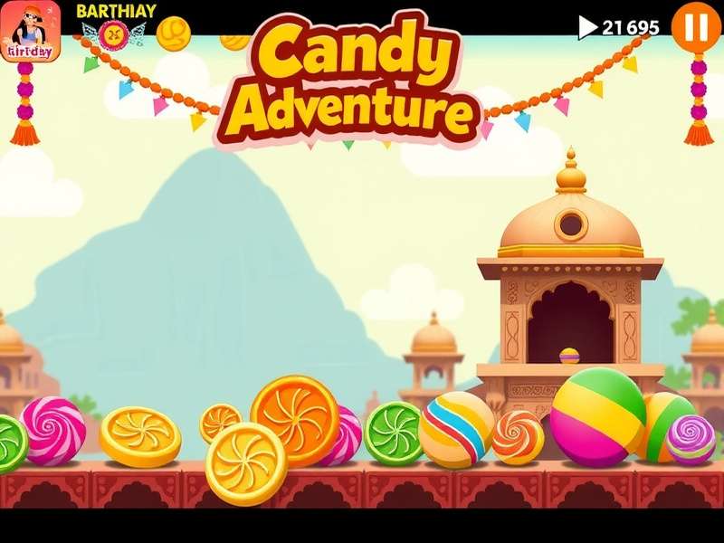 Candy Adventure Gameplay Experience Candy Adventure gameplay screenshot showing colorful candy pieces and Indian-themed backgrounds