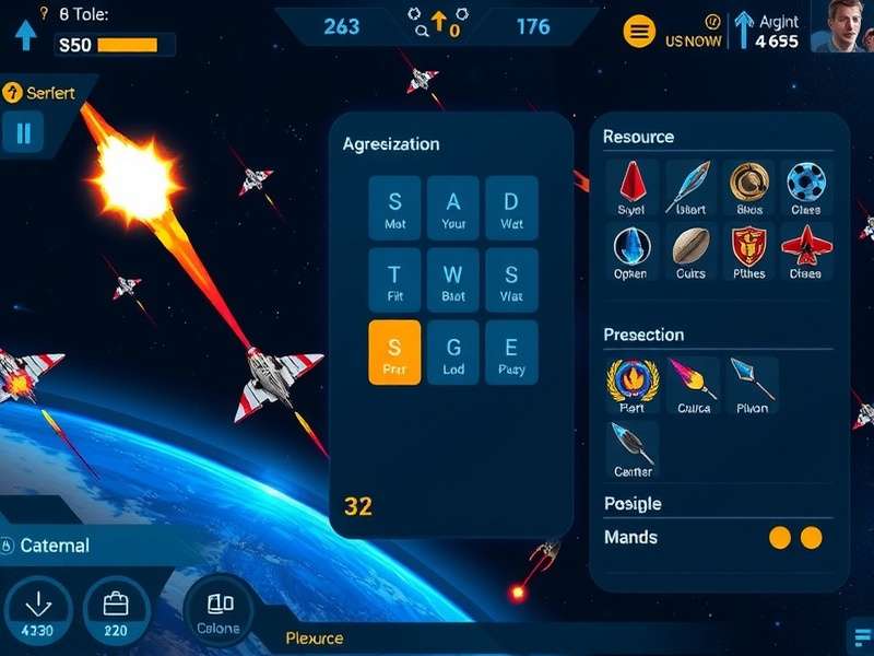 Spacecraft Customization in Cosmic Blaster Pro Cosmic Blaster Pro spacecraft customization interface