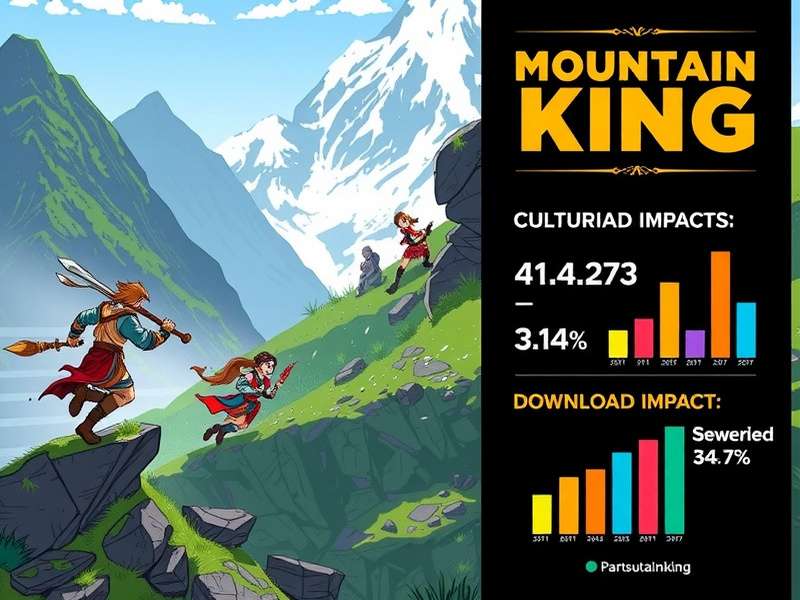 Mountain King Gameplay - Challenging Terrain Navigation Mountain King gameplay screenshot showing character navigating challenging terrain
