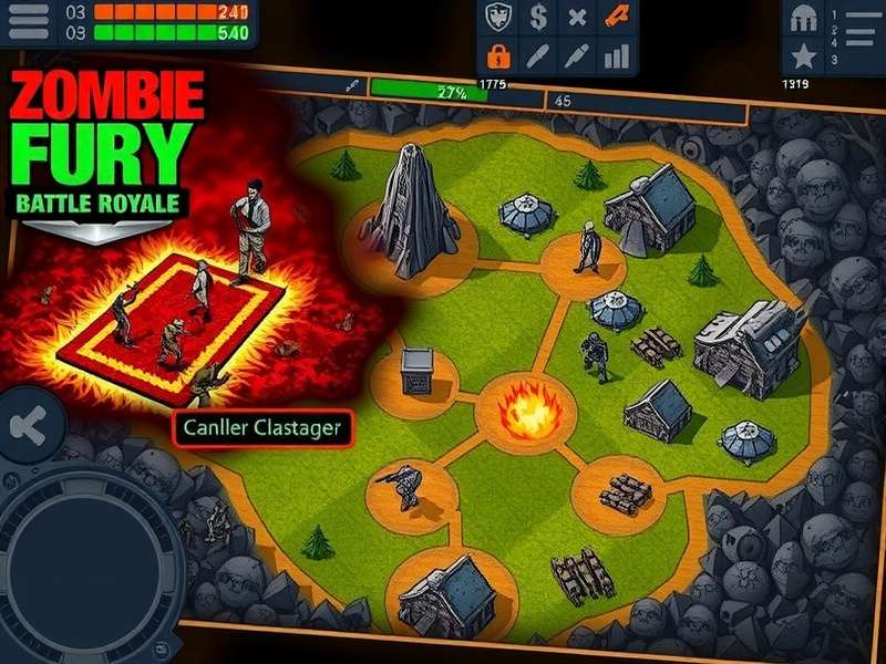 Zombie Fury Battle Royale Intense Gameplay Zombie Fury Battle Royale gameplay screenshot showing intense zombie combat