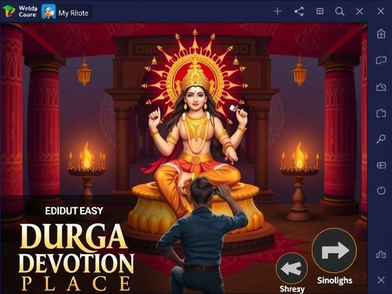 Interactive Puja Rituals in Durga Devotion Place Durga Devotion Place ritual gameplay interface