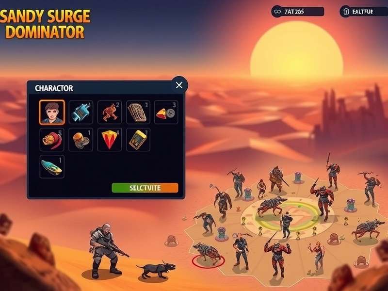 Character Selection in Sandy Surge Dominator Sandy Surge Dominator character selection screen