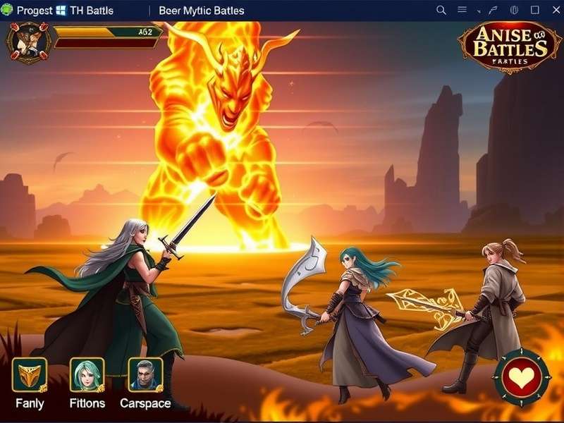 Anise Saga Character Selection Interface Anise Saga Mythic Battles character selection screen