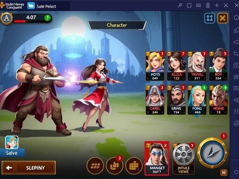 Indore Heroes Conquest Character Selection Screen Indore Heroes Conquest gameplay screenshot showing character selection