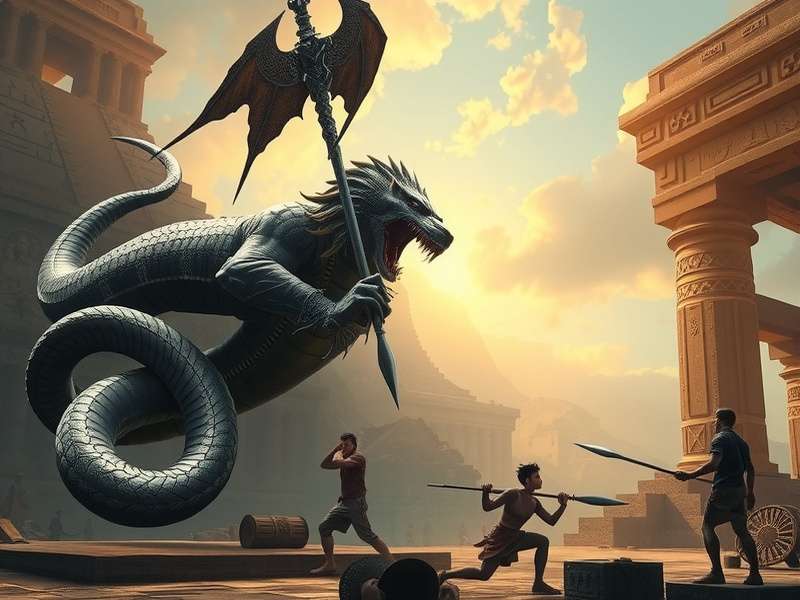 Ancient Temple in Goa Serpent Slayer Titan Goa Serpent Slayer Titan story scene showing ancient temple