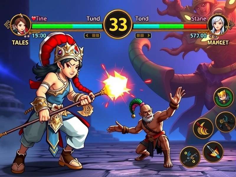 Bhima S Legendary Duel Epic Battle Bhima S Legendary Duel gameplay screenshot showing epic battle scene